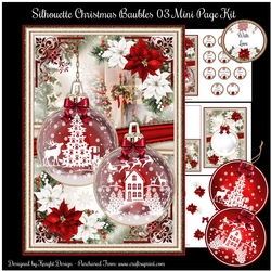 Silhouette Christmas Baubles 03 Mini Page Kit