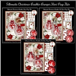 Silhouette Christmas Baubles Bumper Mini Page Kits