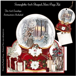 Snow Globe 6x6 Shaped Mini Page Kit