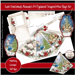 Cute Christmas Animals 04 Pyramid Shaped Mini Page Kit