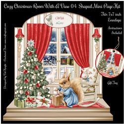 Cozy Christmas Room With A View 04 Shaped Mini Page Kit