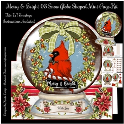 Merry & Bright Snow Globe 03 Shaped Mini Page Kit