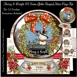Merry & Bright Snow Globe 05 Shaped Mini Page Kit