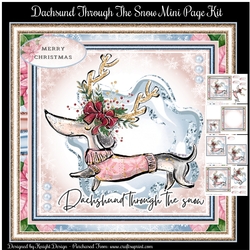 Dachsund Through The Snow Mini Page Kit