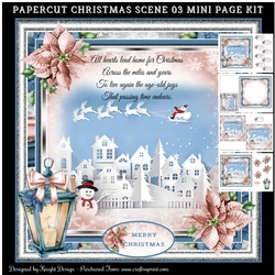 Papercut Christmas Scene 03 Mini Page Kit