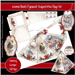Winter Birds Pyramid Shaped Mini Page Kit