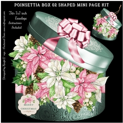 Poinsettia Box 02 Shaped Mini Page Kit
