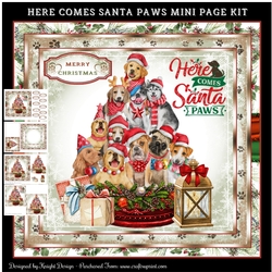 Here Comes Santa Paws Mini Page Kit