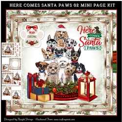 Here Comes Santa Paws 02 Mini Page Kit