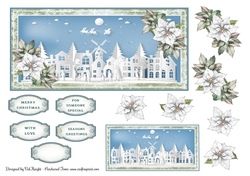 DL Papercut Scene Card Front With Decoupage & Gift Tag