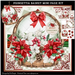 Poinsettia Basket Mini Page Kit