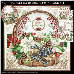 Poinsettia Basket 02 Mini Page Kit