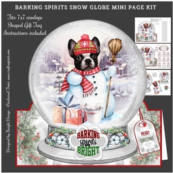 Barking Spirits Snow Globe Shaped Mini Page Kit
