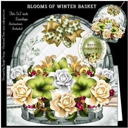 Blooms Of Winter Basket Shaped Mini Page Kit