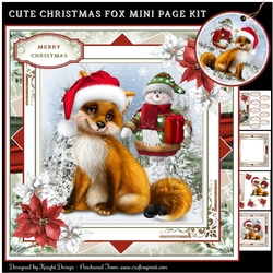 Cute Christmas Fox Mini Page Kit