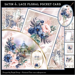 Satin & Lace Floral Pocket Card Mini Page Kit