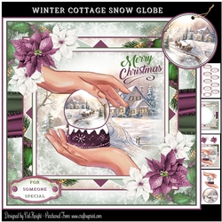 Winter Cottage Snow Globe Mini Page Kit