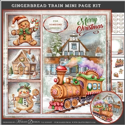 Gingerbread Train Mini Page Kit