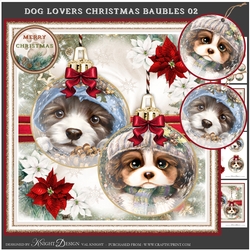 Dog Lovers Christmas Baubles 02 Mini Page Kit