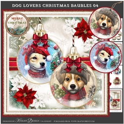 Dog Lovers Christmas Baubles 04 Mini Page Kit 