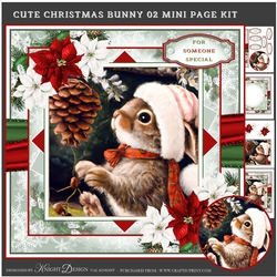 Cute Christmas Bunny 02 Mini Page Kit