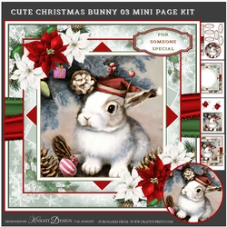 Cute Christmas Bunny 03 Mini Page Kit 