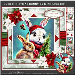 Cute Christmas Bunny 04 Mini Page Kit 