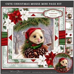 Cute Christmas Mouse Mini Page Kit