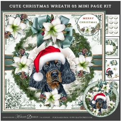 Cute Christmas Wreath 03 Mini Page Kit