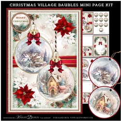 Christmas Village Baubles Mini Page Kit