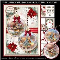 Christmas Village Baubles 03 Mini Page Kit