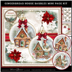 Gingerbread House Baubles Mini Page Kit