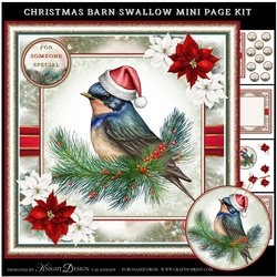 Christmas Barn Swallow Mini Page Kit