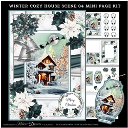 Cozy Winter House Scene 04 Mini Page Kit