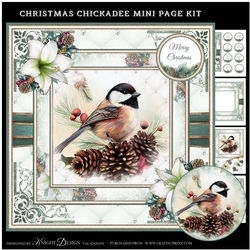 Christmas Chickadee Mini Page Kit