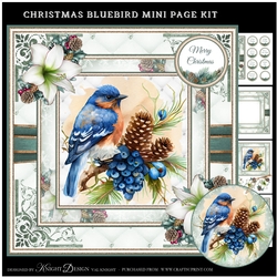 Christmas Bluebird Mini Page Kit