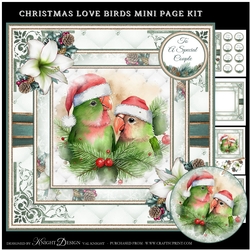Christmas Love Birds Mini Page Kit