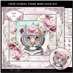 Cute Floral Tiger Mini Page Kit