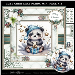 Cute Christmas Panda Mini Page Kit