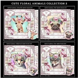 Cute Floral Animals Collection 02