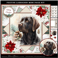 Festive Labrador Mini Page Kit
