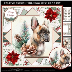 Festive French Bulldog Mini Page Kit