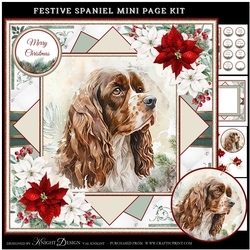 Festive Spaniel Mini Page Kit