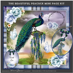 The Beautiful Peacock Mini Page Kit