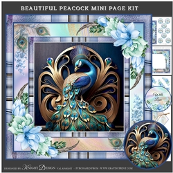 Beautiful Peacock Mini Page Kit