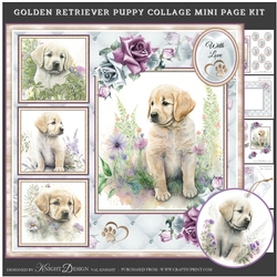 Golden Retriever Puppy Collage Mini Page Kit