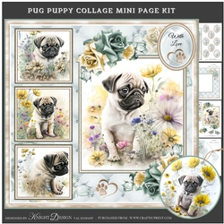 Pug Puppy Collage Mini Page Kit