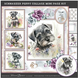 Schnauzer Puppy Collage Mini Page Kit