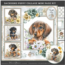 Dachsund Puppy Collage Mini Page Kit