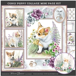 Corgi Puppy Collage Mini Page Kit